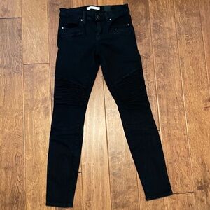 Eunina Black Low Rise Skinny Ankle Jeans Size 27
